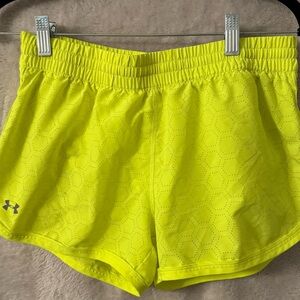 Under Armour Women's Neon Yellow Athletic Shorts